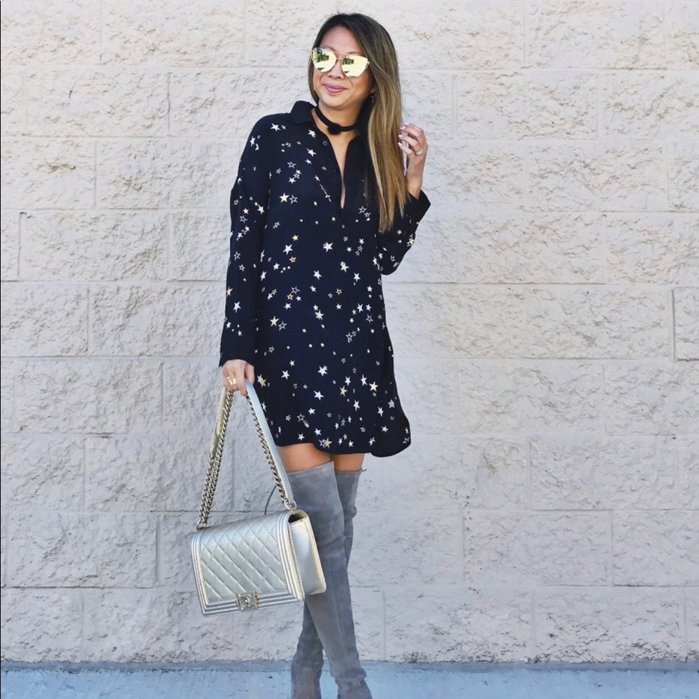 T&J Designs Black Star Shirt Dress - Picture 2 of 7
